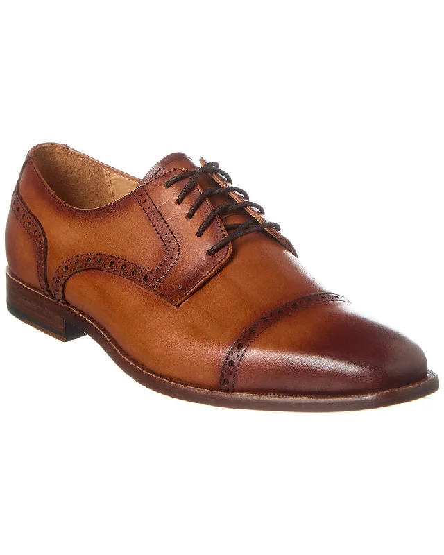 Men's Oxford shoes with a leather lining for breathabilityCuratore Cap Toe Leather Oxford