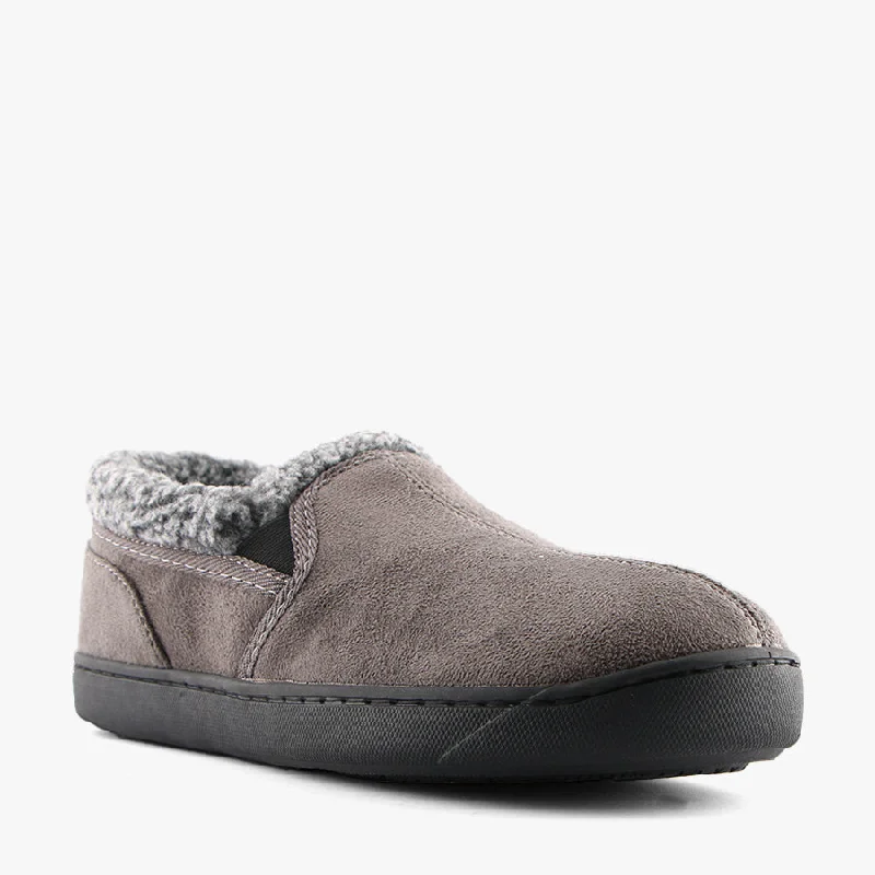 Men's slippers with a wool blend upper for warmthELIU CHARCOAL GREY