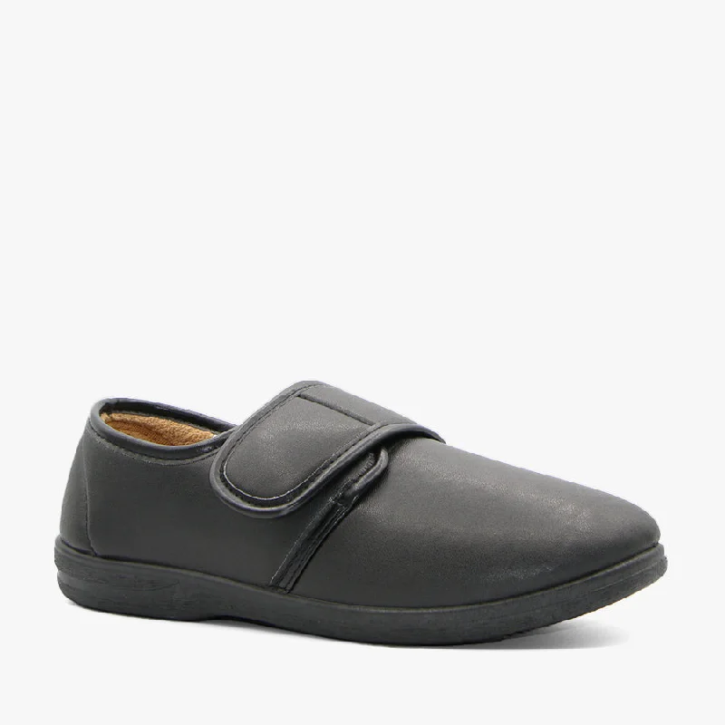 Men's slippers with a breathable fabric upperELTON BLACK