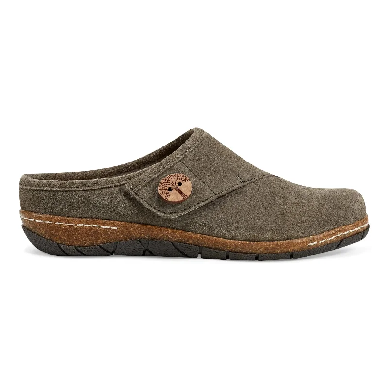 men's house mulesEzra Round Toe Casual Slip-on Flat Clogs