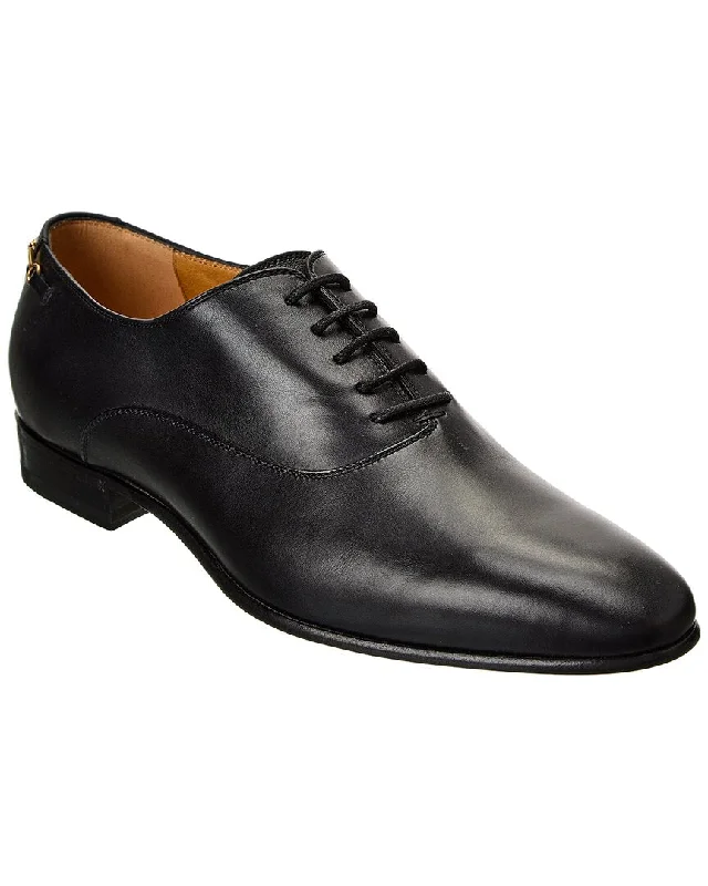 Men's Oxford shoes with a shock - absorbing insole and a leather liningGucci Leather Oxford