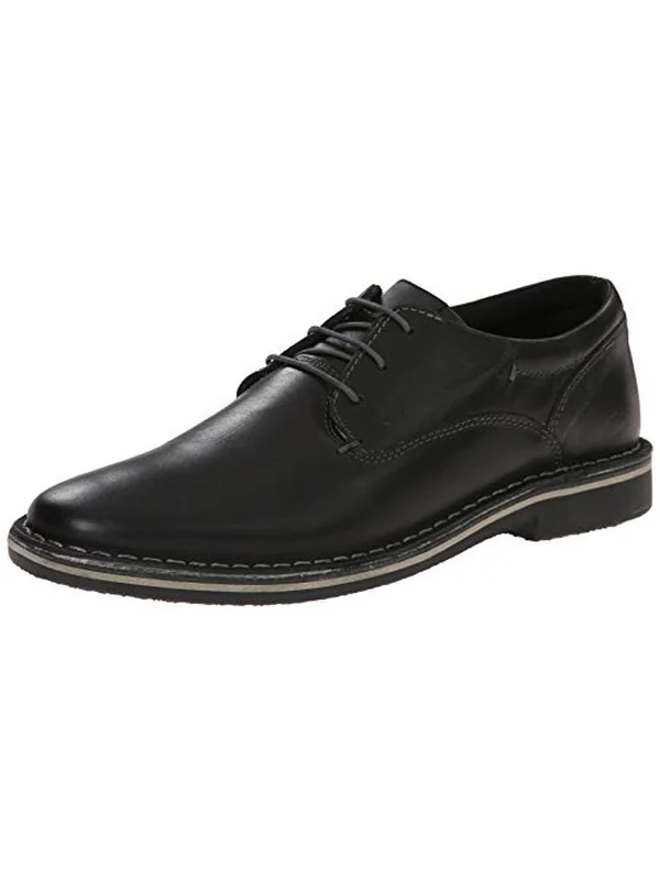 Men's Oxfords with a low - heeled design and a square toeHarpoon Mens Leather Platform Oxfords