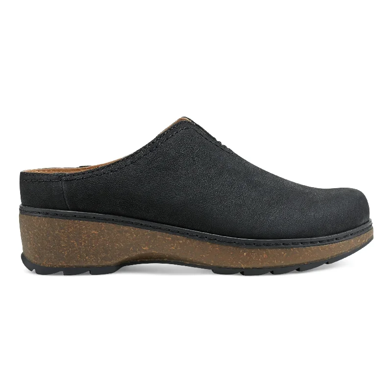 men's mules with arch supportKolia Round Toe Slip-on Casual Heeled Mules