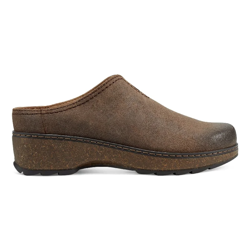 men's summer mulesKolia Round Toe Slip-on Casual Heeled Mules