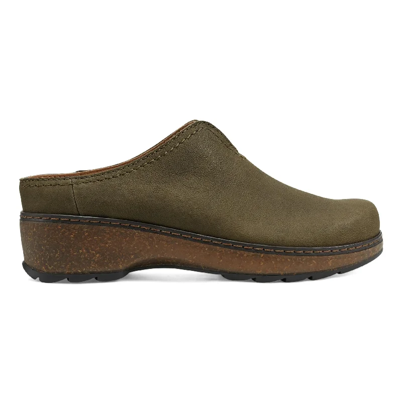 men's fur-lined mulesKolia Round Toe Slip-on Casual Heeled Mules