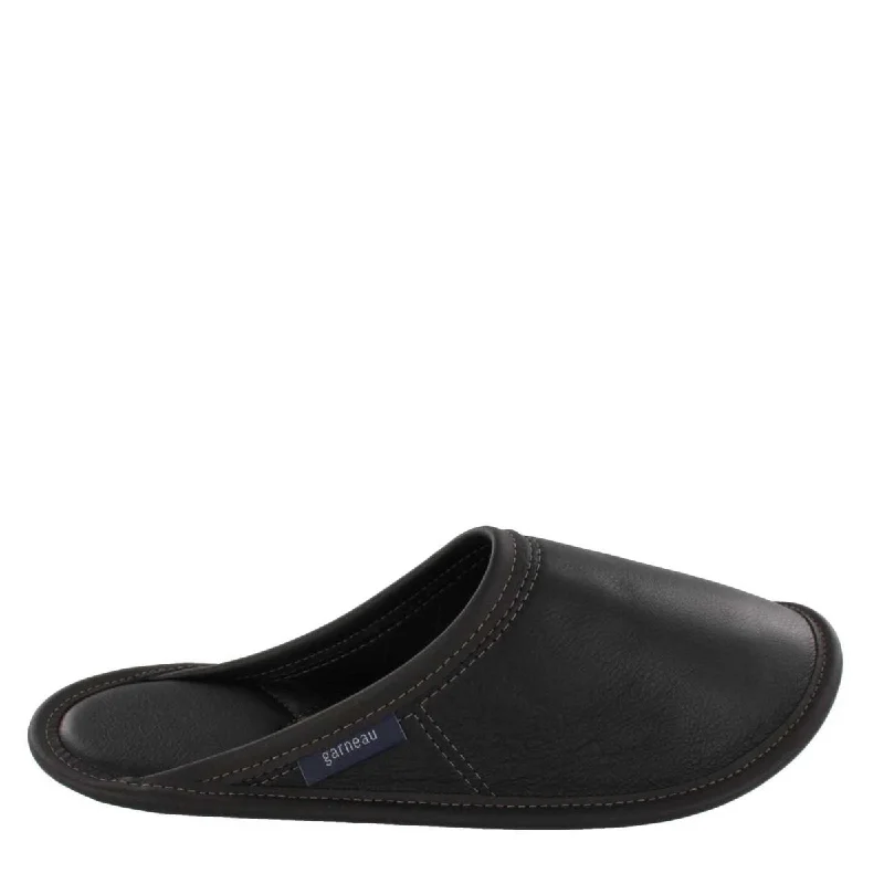 Men's slippers with a rubber sole for outdoor useAll-leather Mule Slippers