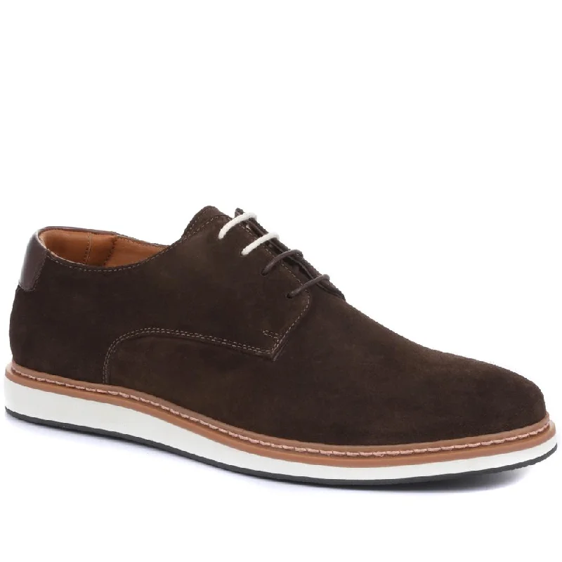 Men's casual shoes with a rubber toe cap for protectionLowen Suede Casual Lace-Ups - LOWEN / 319 994