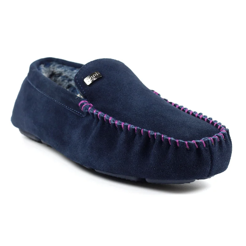 Men's slippers with a shock - absorbing midsoleLunar KMD023 BL Lazy Dogz Percy III Navy