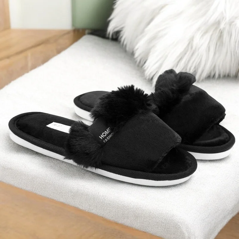 Men's slippers with a padded collar for comfortM0271 comfy fur