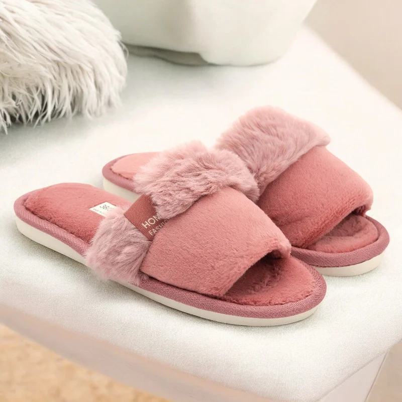 Men's slippers with a removable insole for cleaningM0271 comfy fur