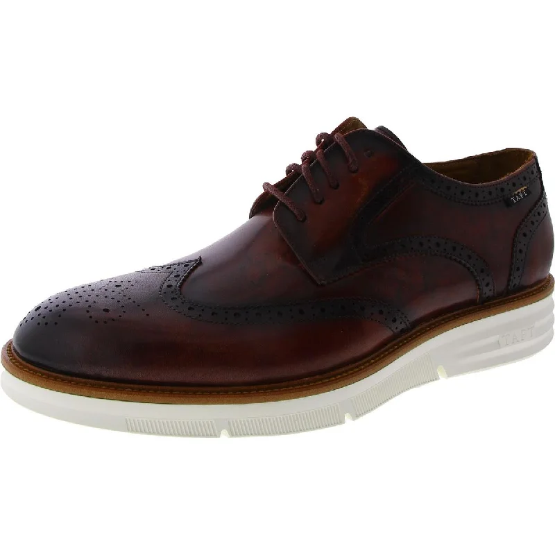 Men's Oxford shoes with a buckle closure and a pointed toeM103 Mens Leather Oxford Oxfords