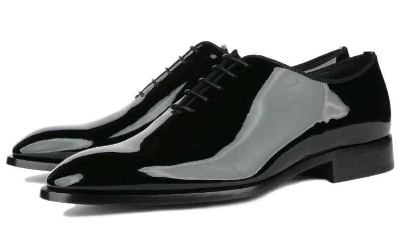 Men's Oxford shoes with a double - buckle strapMayfair Wholecut Patent Leather Black