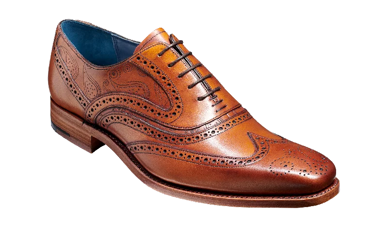 Men's Oxfords with a cap - toe design and a rubber heelMcClean - Antique Rosewood Paisley