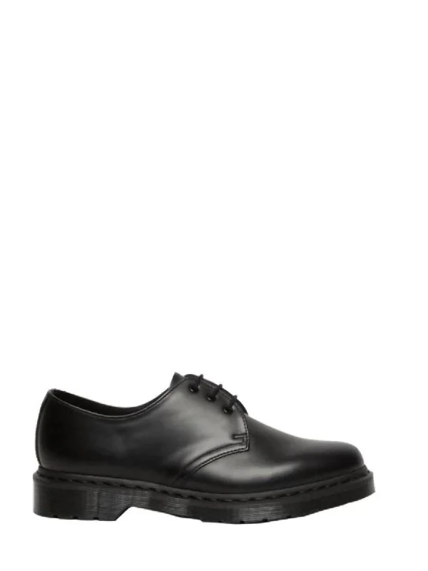 Men's Oxford shoes with a polished leather finishMen's 1461 Mono Smooth Leather Oxford Shoes In Black