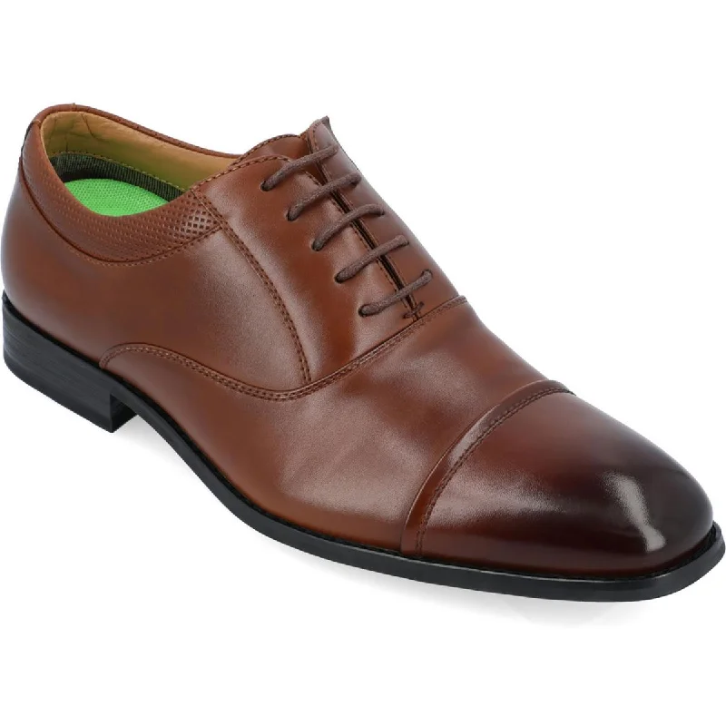 Men's Oxford shoes with a shock - absorbing insole and a leather liningMens Faux Leather Block Heel Oxfords