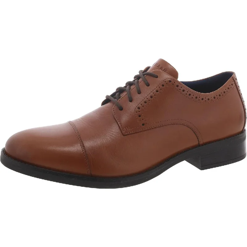 Men's Oxford shoes with a leather lining for breathabilityMens Faux Leather Lace-Up Oxfords