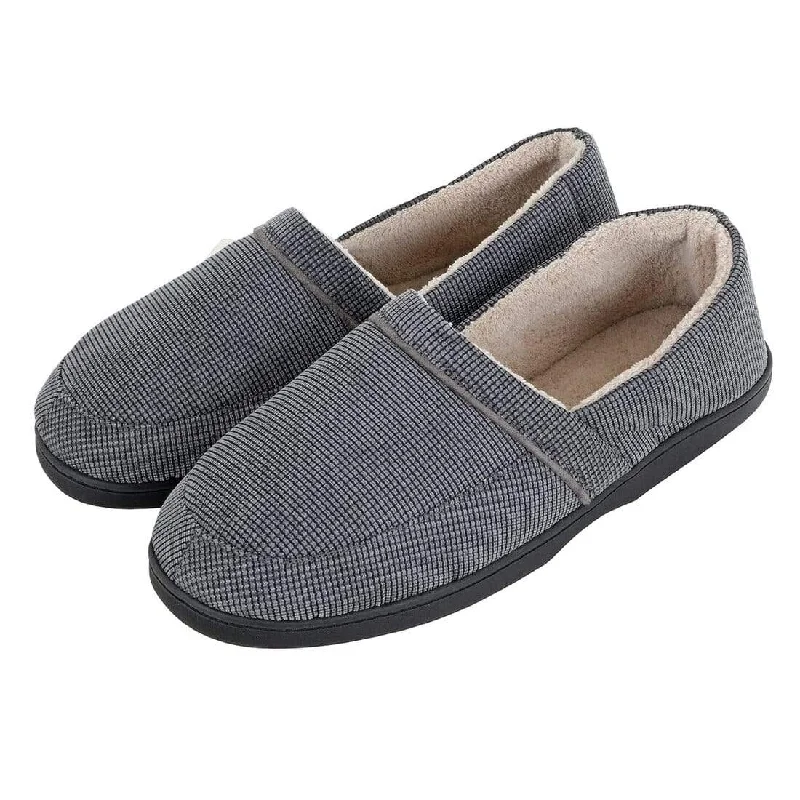 Slipper - boot style men's slippers for cold feetMens Full Slippers Cord Upper Micro Towel Lining Non-Slip