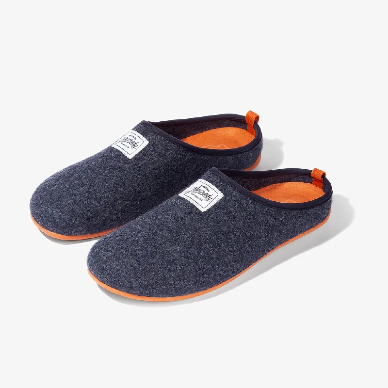 Men's slippers with a shock - absorbing midsoleMercredy Men's Slippers, Navy & Orange