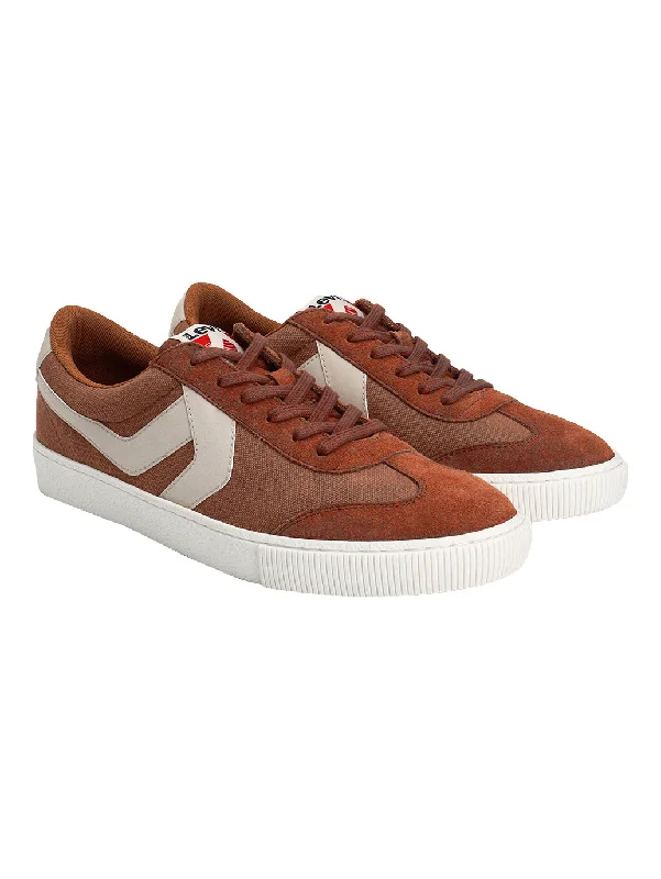 Men's casual shoes with a low - profile designMen's Rust Colorblock Sneakers