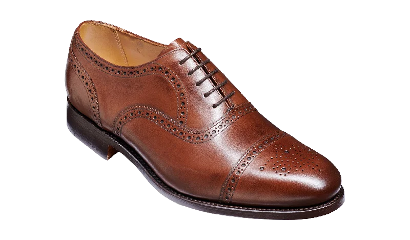 Men's Oxford shoes with a smooth leather upper and a leather soleMirfield - Dark Walnut Calf