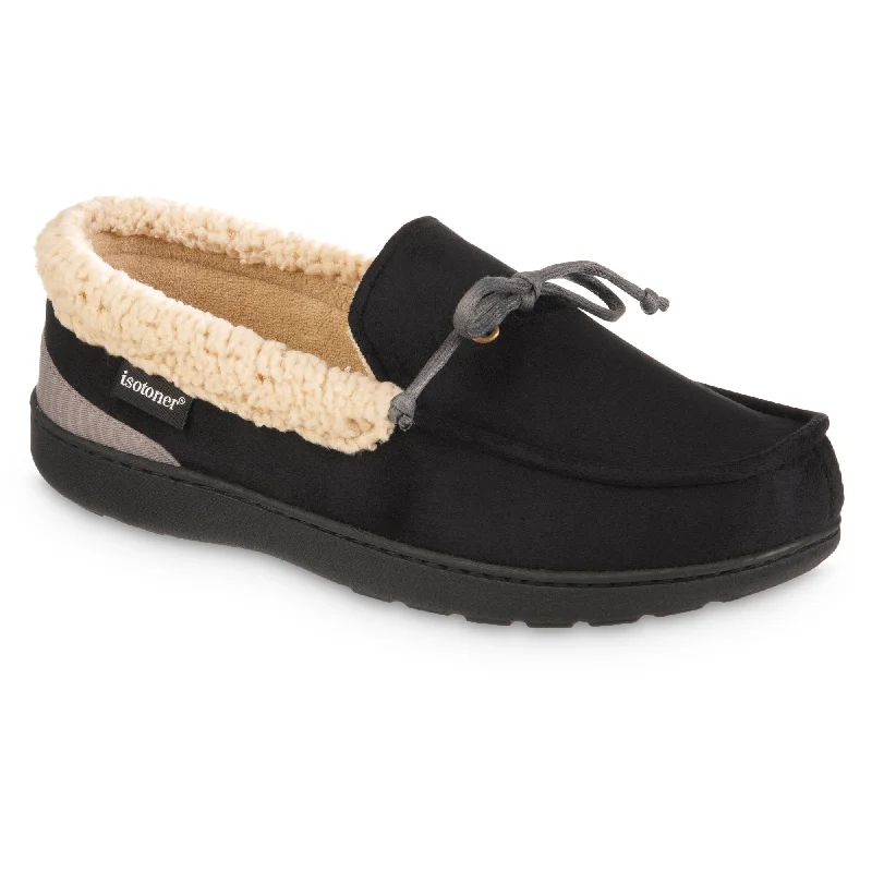 Men's slippers with a memory foam insoleMen's Advanced Memory Foam Microsuede Vincent Moccasin Slippers