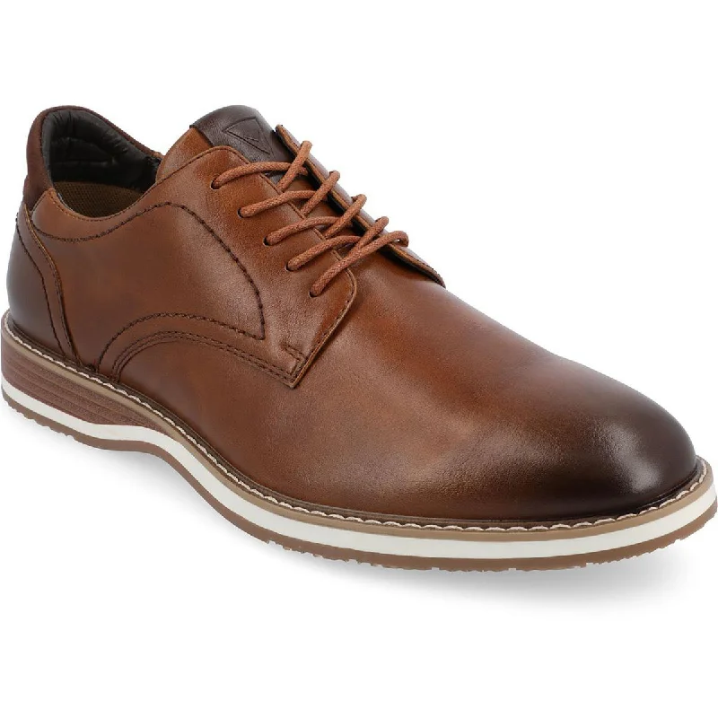 Men's Oxford shoes with a smooth leather upper and a leather soleRutger Mens Padded Insole Casual Oxfords