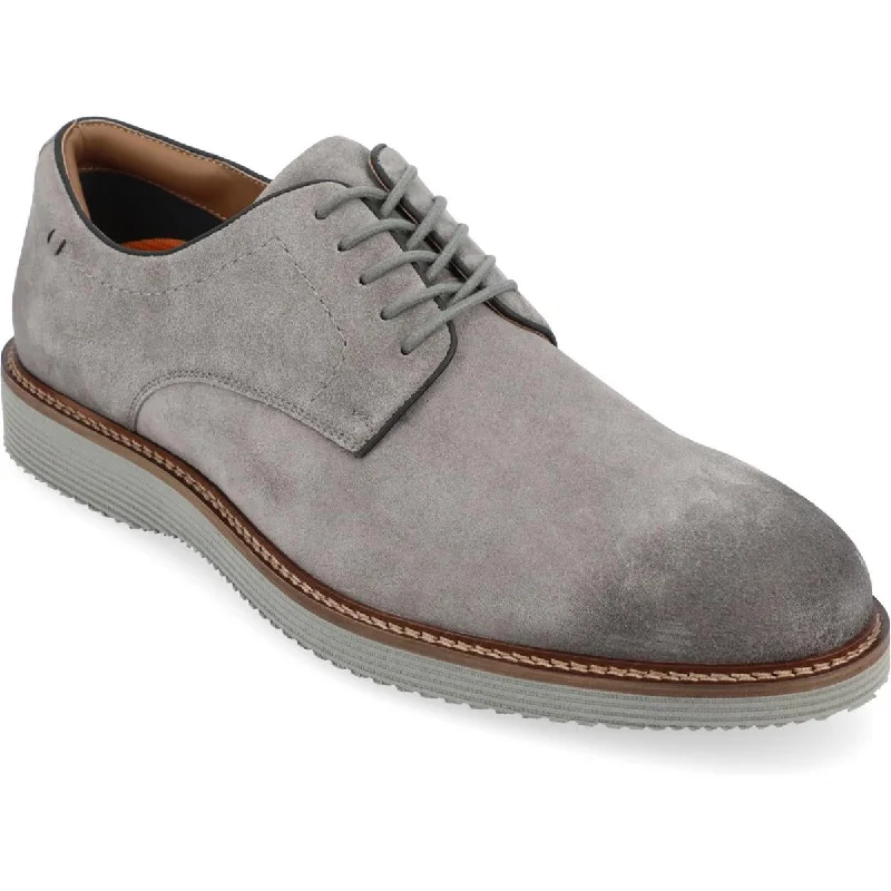 Men's Oxford shoes with a decorative inlay on the toeSENECA Mens Suede Lace up Oxfords