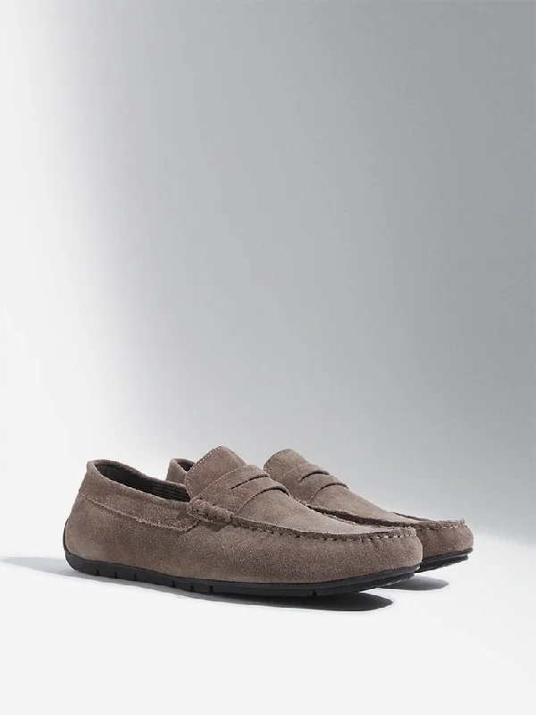 Canvas slip - on men's casual shoes for convenienceSOLEPLAY Light Brown Suede Loafers