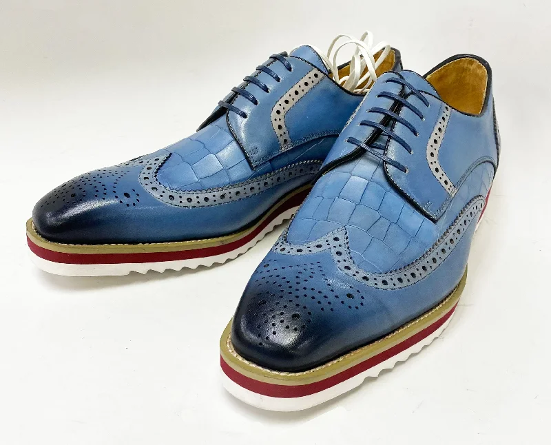 Men's Oxford shoes with a polished leather finishStyle: 515-35-Blue/Red