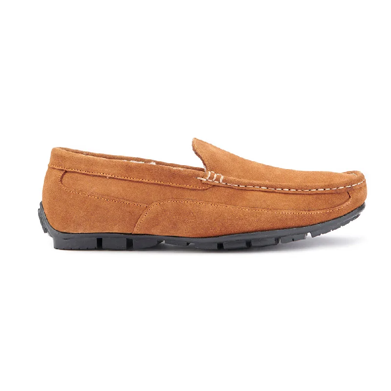 Men's slippers with a memory foam insoleSuede Moccasin – Ginger