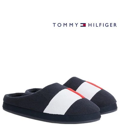 Men's slippers with a rubber sole for outdoor useTOMMY HILFIGER FLAG MULE SLIPPER