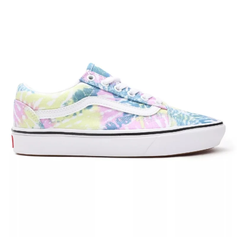 Men's Oxfords with a classic silhouette and a high - shine finishVans Unisex Comfy Cush Old Skool Tie Dye Orchid/True White