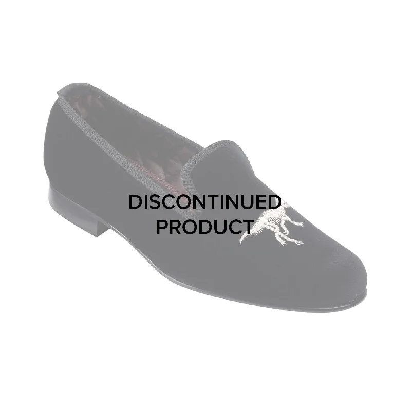 Men's slippers with a soft, flexible soleT-Rex Black Velvet