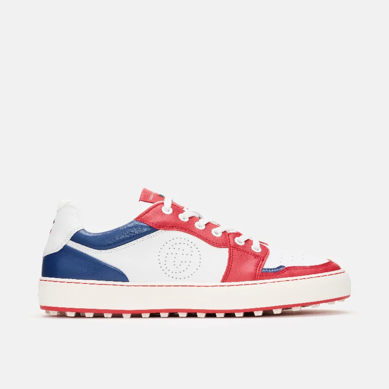 Mid - top golf shoes for a balance of support and flexibilityGiordano - White/Red/Navy