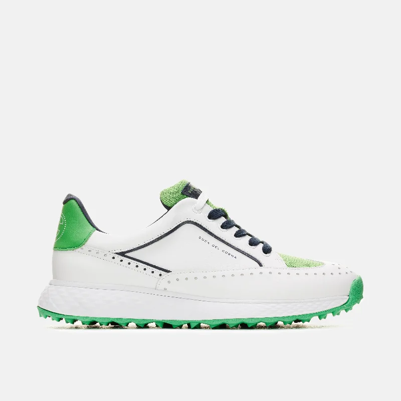 Golf shoes with a neon color popGirona - White/Green/Navy