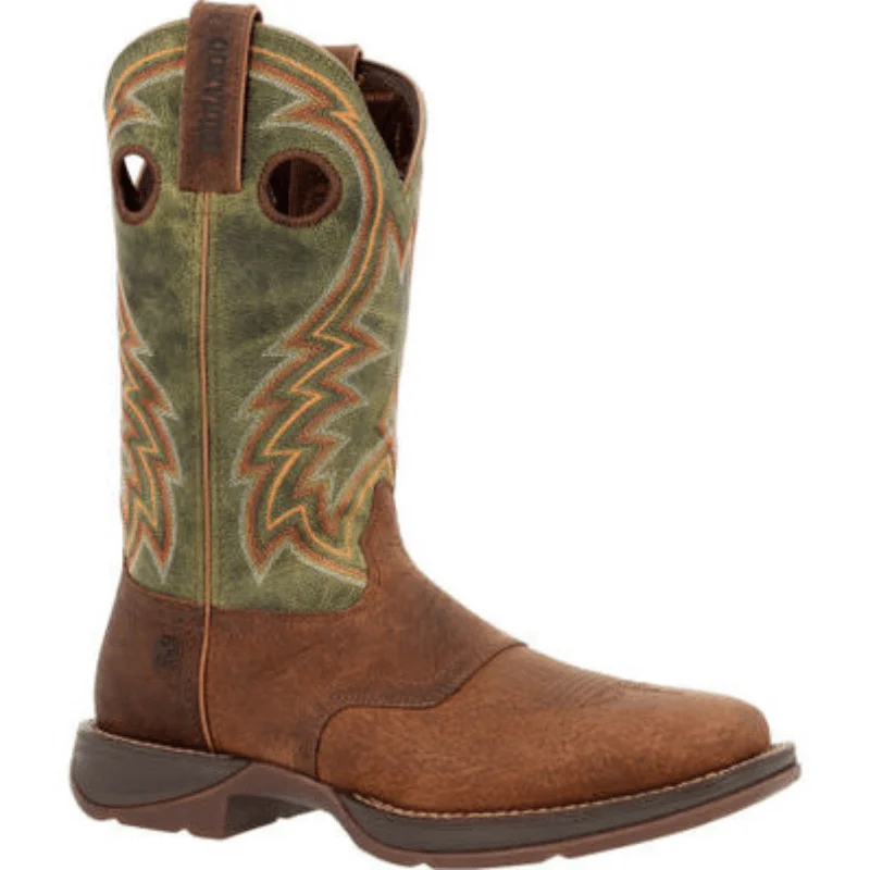 Durango Men's Rebel Dark Chestnut/Hunter Green Western Boots DDB0390