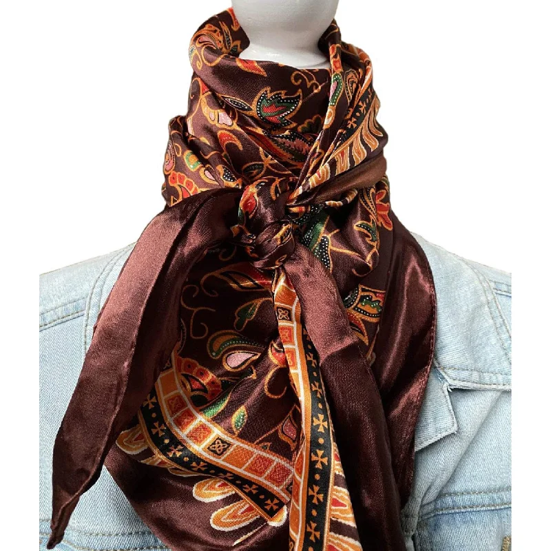 Rodeo Drive Brown Floral Wild Rag