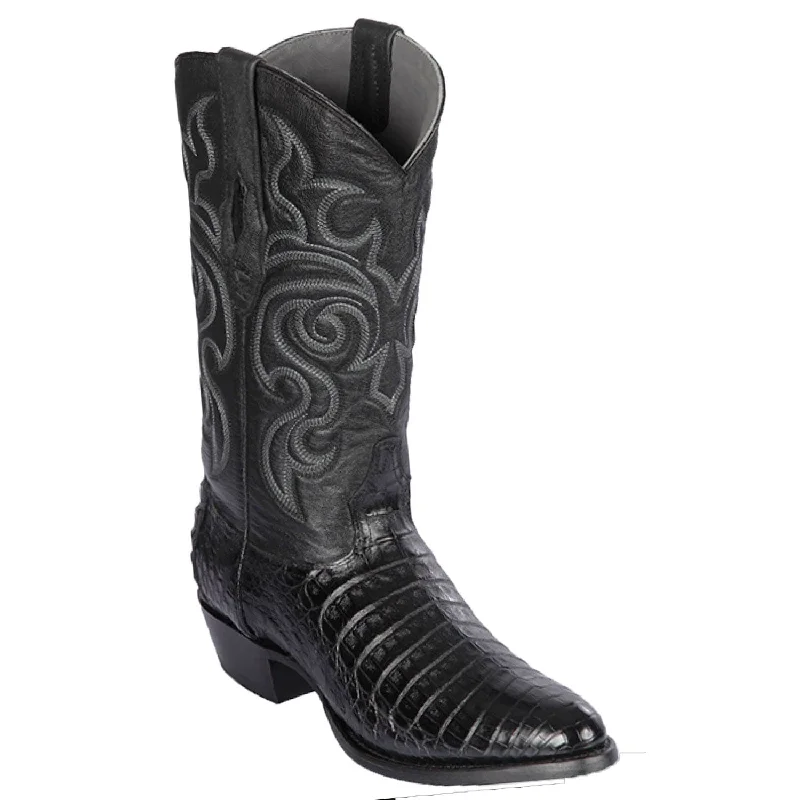 Men's Los Altos Caiman Belly Skin Round Toe Boots 6582