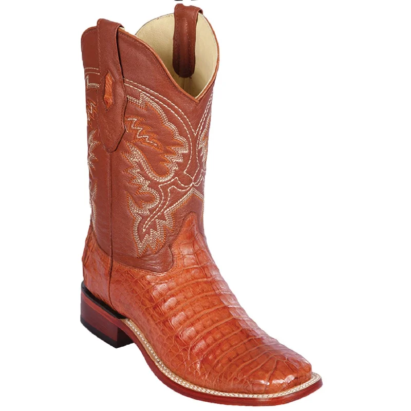 Men's Los Altos Caiman Belly Skin Wide Square Toe Boots 82282-A