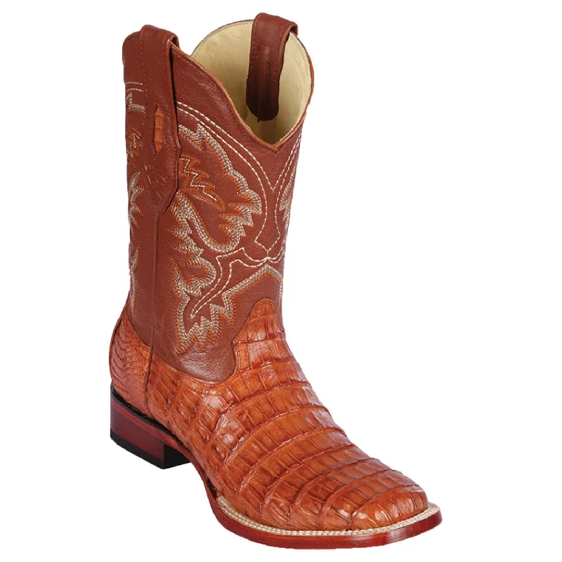 Men's Los Altos Caiman Belly Skin Wide Square Toe Boots 822A82