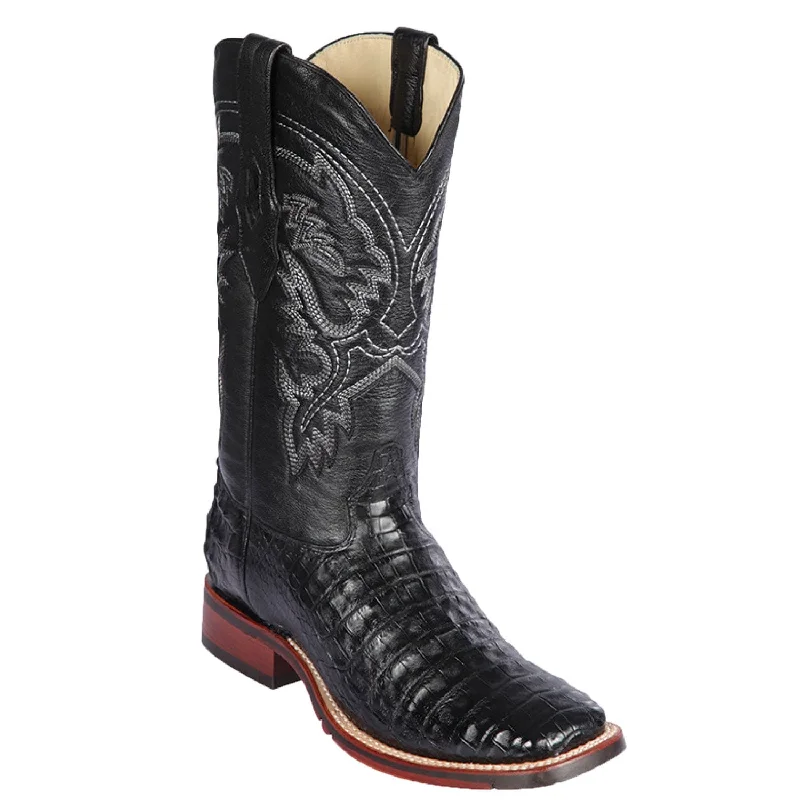 Men's Los Altos Caiman Belly Wide Square Toe Boots 82682