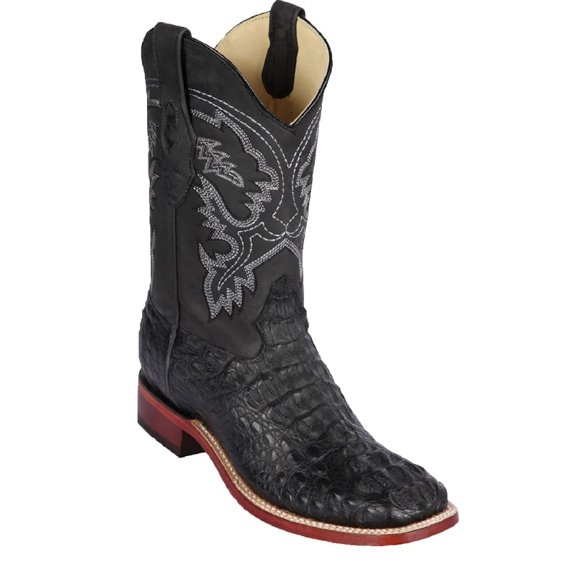 Men's Los Altos Caiman Hornback Wide Square Toe Boots 822G02