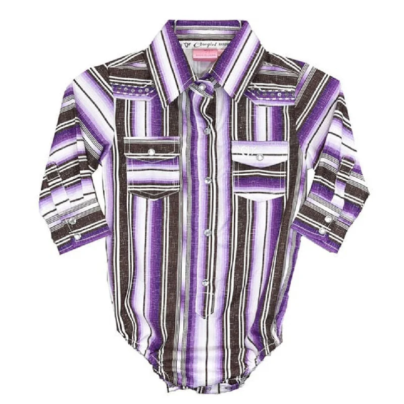 Cowgirl Hardware Purple Serape Romper