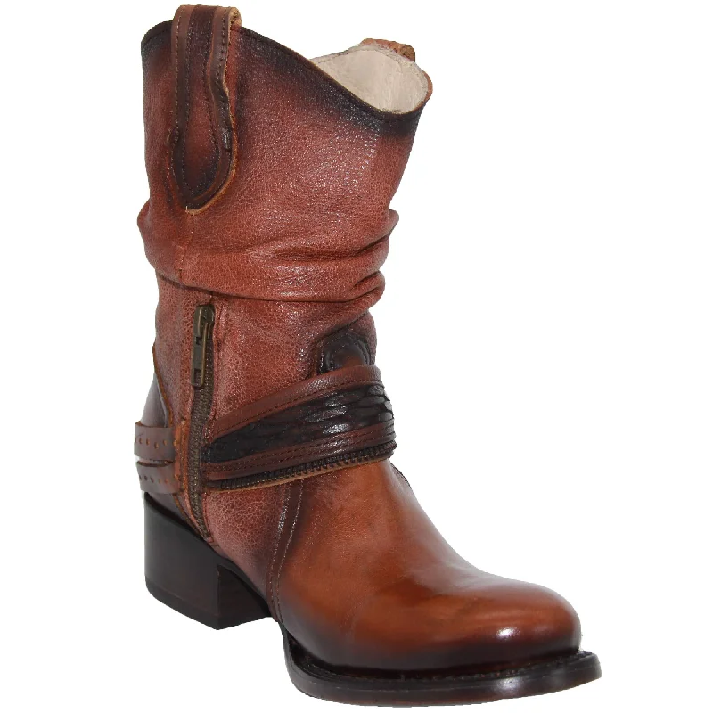 Womens Western Cowboy Cowgirl Leather Boot