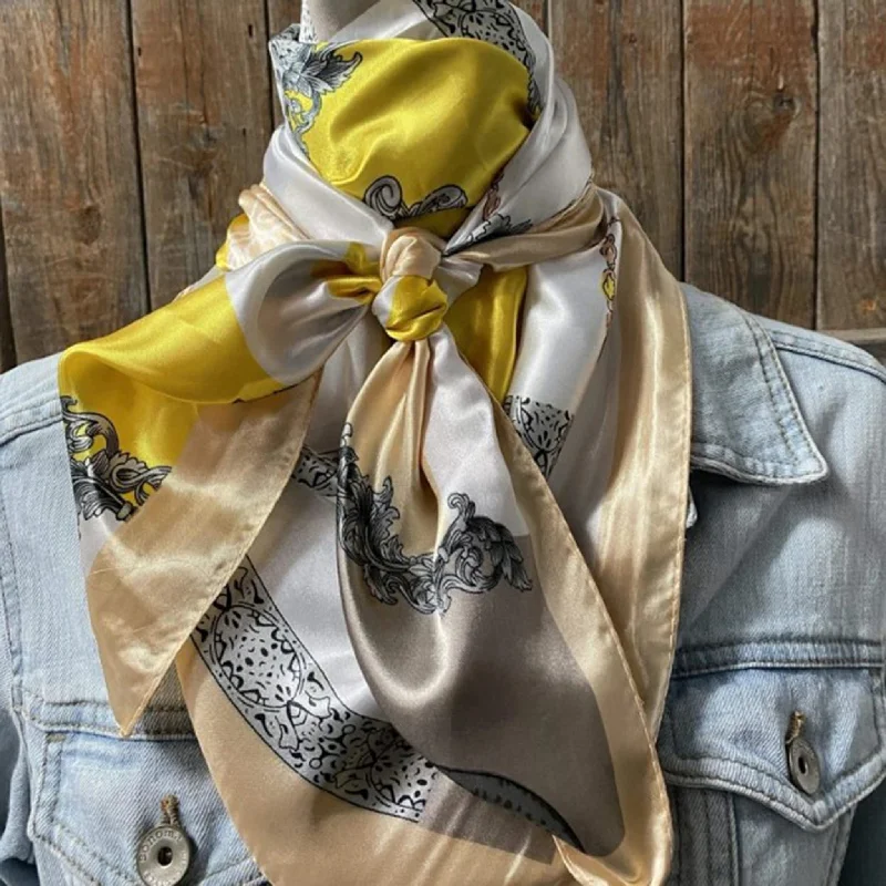 Rodeo Drive Yellow & Cream Wild Rag