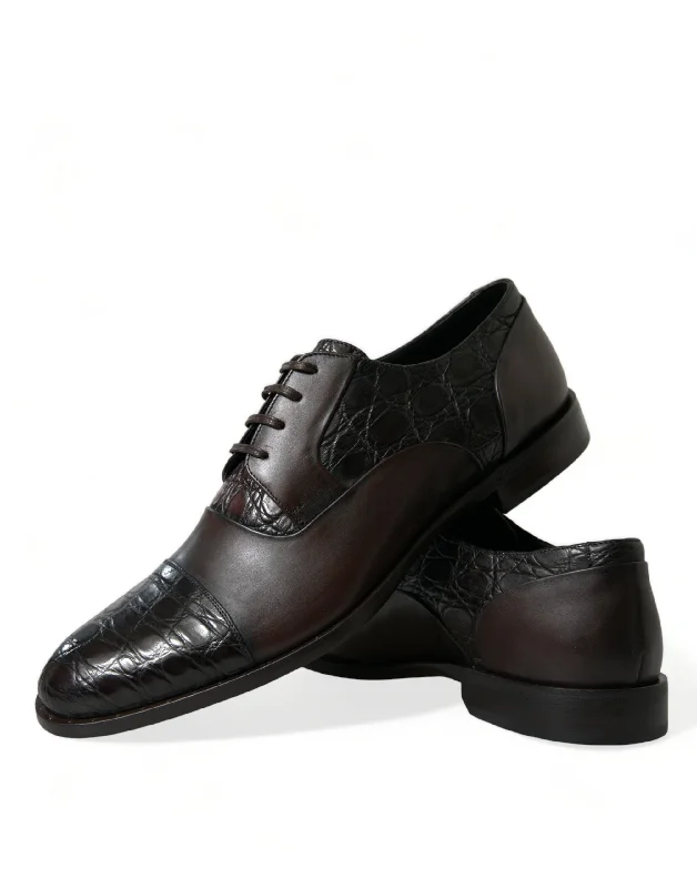 Men's formal shoes with a lace - up closureDolce & Gabbana Elegant  Formal Derby Dress Men's Shoes