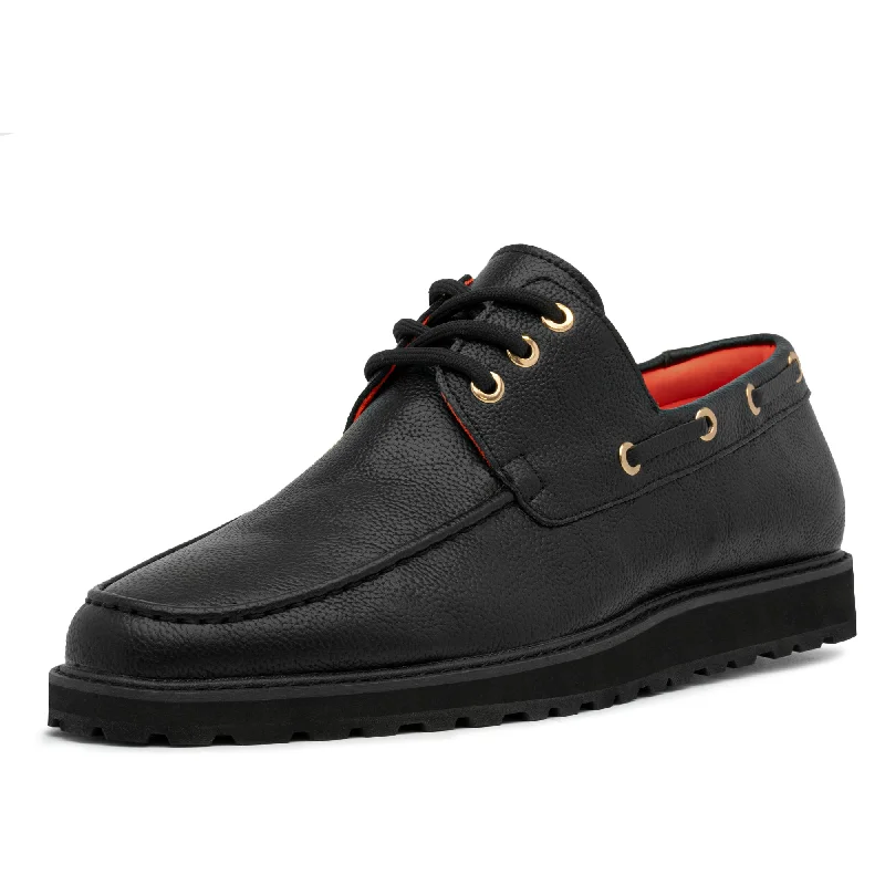 Men's boat shoes with a moc - toe designThe Captain L TAYNO Leather Boat Shoe Sneaker