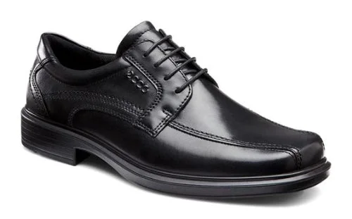 Men's leather formal Oxford shoes with a cap toeEcco Helsinki Lace Black