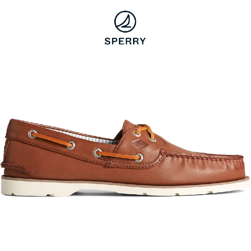 Waterproof men's boat shoes for boating activitiesMen's Leeward Boat Shoe Tan (STS24104)